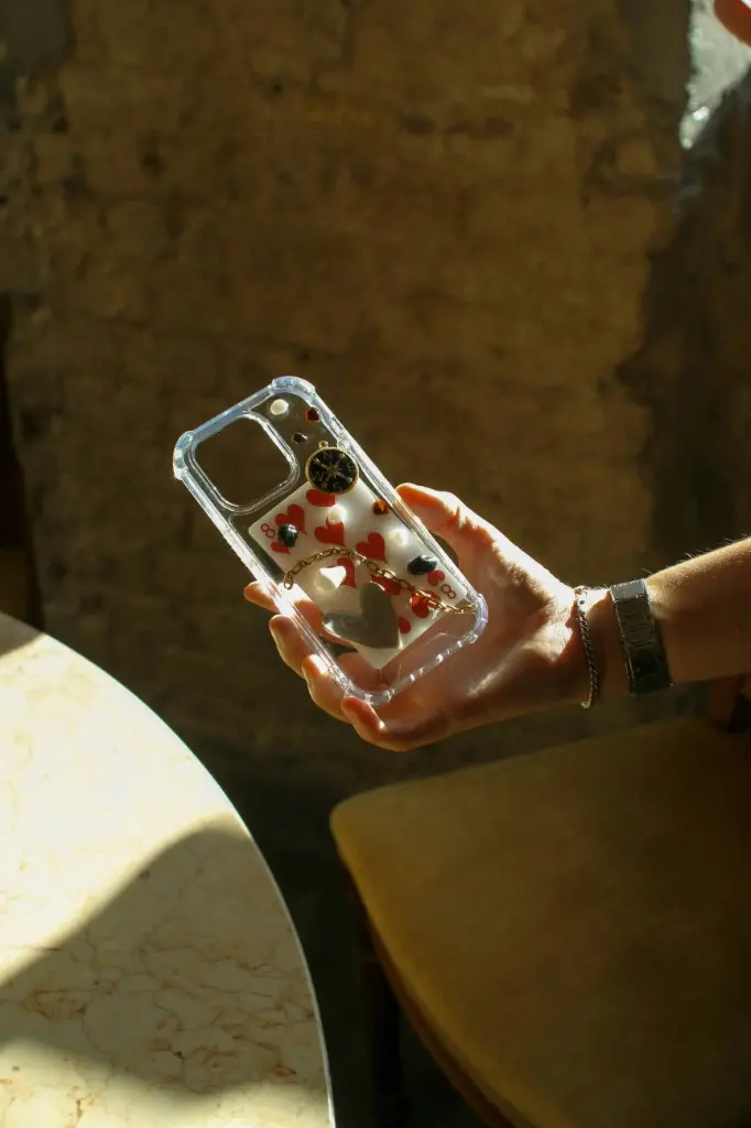 KavachKases Signature Love Transparent Kase for iPhone 15 all Models