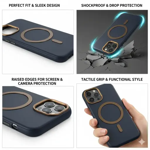 Leather Cover with Magsafe iPhone 16